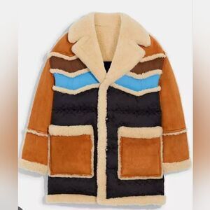 Coach Shearling Town Coat Men's Size Large